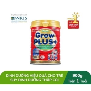 Sữa bột Nutifood Grow Plus + Suy dinh dưỡng - hộp 900g (dành cho trẻ từ 1 tuổi trở lên bị suy dinh dưỡng)