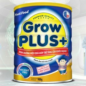 Sữa bột Nutifood Grow Plus + tăng cân - hộp 900g (dành cho trẻ em từ 1 tuổi trở lên bị thiếu cân)