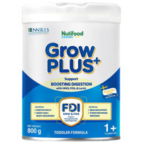 Sữa bột GrowPlus xanh nhạt tiêu hoá Nutifood 800G - Số 0+ 1+ 2+