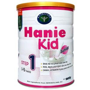 Sữa bột Hanie Kid 1 dành cho trẻ biếng ăn & suy dinh dưỡng 0-6 tháng tuổi (900g)