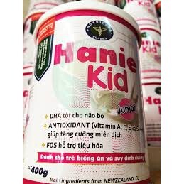 Sữa bột Hanie Kid Junior dành cho trẻ biếng ăn & suy dinh dưỡng 1-10 tuổi (400g)