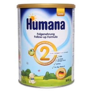 Sữa bột Humana Gold 2 - 800gr (dành cho trẻ từ 6-12 tháng)