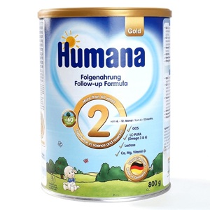 Sữa bột Humana Gold 2 - 800gr (dành cho trẻ từ 6-12 tháng)