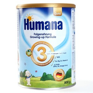 Sữa bột Humana Gold 3 - 800g (dành cho trẻ 1-9 tuổi)