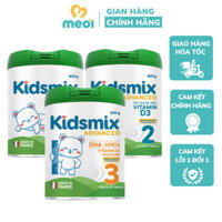 Sữa bột Kidsmix Advanced, sữa bột nhập khẩu nguyên lon từ Pháp 400g/800g cho bé từ 0-3 tuổi