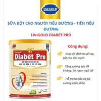 Sữa Bột Livigold Diabet Pro Lacgold Cho Người Tiểu Đường và Tiền Tiểu Đường, Tốt Tim Mạch Hộp 900g
