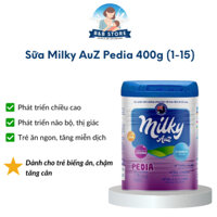 Sữa Bột Milky AuZ Pedia 400g  Cho Bé 1-15 Tuổi - Kích Thích Ngon Miệng, Phát Triển Toàn Diện