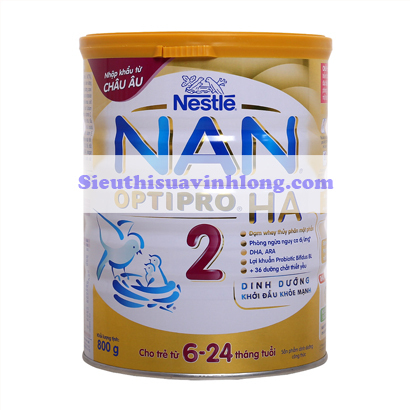 Sữa bột Nan HA 2 - 800g (dành cho trẻ 6-24 tháng)