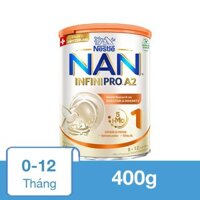 Sữa bột NAN InfiniPro A2 số 1 (đạm quý A2) 400g (0 - 12 tháng)