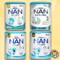 Sữa bột NAN OPTIPRO Nga - Việt đủ số 1,2,3,4 hộp 800G NESTLE