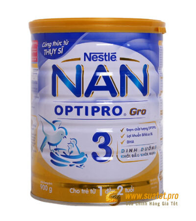 Sữa bột Nestle Nan Gro 3 - hộp 900g (dành cho trẻ từ 1-3 tuổi)