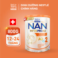 Sữa bột Nestlé NAN INFINIPRO A2 2 800g nhập khẩu Thụy Sĩ với sự kết hợp độc đáo giữa đạm quý A2 và 5HMO