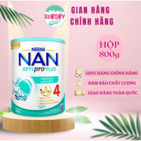 Sữa bột Nestlé NAN OPTIPRO PLUS 4 Lon 800g_1.5kg nhập khẩu Thụy Sỹ với 5HMO