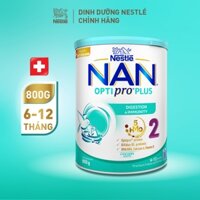 Sữa bột Nestlé NAN OPTIPRO PLUS 2 800g nhập khẩu Thụy Sỹ với 5HMO