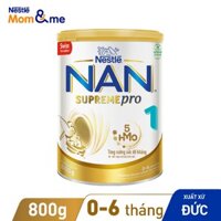 Sữa bột Nestlé NAN SUPREMEPRO 1 800g nhập khẩu Đức với đạm thủy phân 1 phần, 5HMO & lợi khuẩn