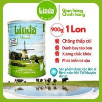 Sữa bột nguyên kem Linda NHẬP KHẨU NGUYÊN LON TỪ HÀ LAN Cung cấp Protein, Canxi, Vitamin D3 phát triển chiều cao, 900g