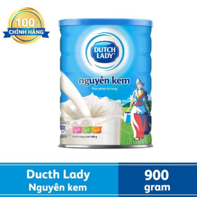 Sữa bột Dutch Lady Cô gái Hà Lan nguyên kem uống liền - hộp 900g