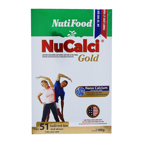 Sữa bột NuCalci Gold NutiFood hộp - 400g