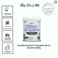 Sữa Bột Nuti GrowPLUS+ Trắng cho trẻ trên 2 tuổi 850g lon Nutifood