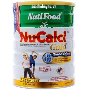 Sữa bột Nutifood Nuti NuCalci Gold - hộp 800g (dành cho người trên 51 tuổi)