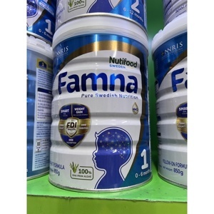 Sữa bột Nutifood Famna số 1 - Lon thiếc 850g (0-6 tháng)
