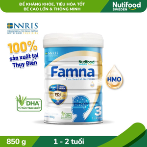 Sữa bột Nutifood Famna số 3 - Lon thiếc 850g (1-2 tuổi)