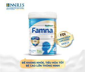 Sữa bột Nutifood Famna số 4 - Lon thiếc 850g (2 tuổi trở lên)
