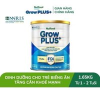 Sữa Bột Nutifood GrowPLUS+ Biếng Ăn (Xanh) 1+ - Tăng Cân Khỏe Mạnh (Lon 1,65 Kg)