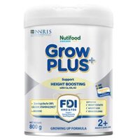 Sữa bột Nutifood GrowPLUS+ bạc 2+ 800g (từ 2 tuổi)