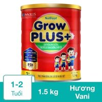 Sữa bột Nutifood GrowPLUS+ đỏ 1+ hương vani 1.5 kg (1 - 2 tuổi) dành cho trẻ suy dinh dưỡng, thấp còi