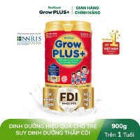 SỮA BỘT NUTIFOOD GROWPLUS+ SUY DINH DƯỠNG, TRÊN 1 TUỔI, TĂNG CÂN, TĂNG CHIỀU CAO (LON 900G)