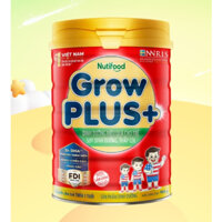 Sữa Bột Nutifood GrowPLUS+ Suy Dinh Dưỡng 900g xanh, đỏ - Trên 1 Tuổi - Tăng Cân, Tăng Chiều Cao (Lon 900g)