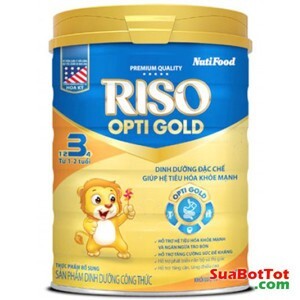 Sữa bột Nutifood Riso Opti Gold 3 - Hộp 900g (Cho bé từ 1-2 tuổi)