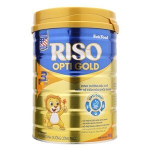 Sữa bột Nutifood Riso Opti Gold 3 - Hộp 900g (Cho bé từ 1-2 tuổi)