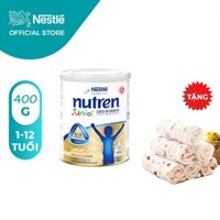 Sữa bột Nutren Junior 400gr cho trẻ, sữa cao năng lượng cho bé biếng ăn suy dinh dưỡng ( tặng khăn trẻ em )