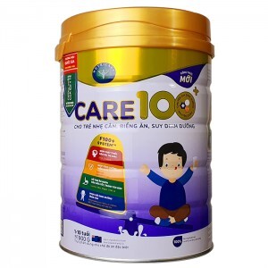 Sữa bột Nutricare Care 100+ mới cho trẻ nhẹ cân biếng ăn - 900g