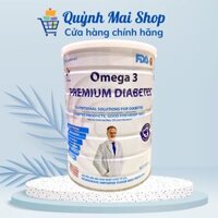 Sữa bột Omega 3 Premium Diabetes dinh dưỡng cho người bệnh tiểu đường, tốt cho tim mạch, tăng sức đề kháng - Hộp 900g