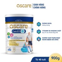 Sữa bột Oscare Canxi D3, Sữa bột bổ sung canxi, hỗ trợ phòng ngừa loãng xương - Hộp 900G
