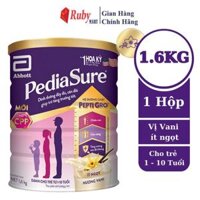 Sữa bột Pediasure 1.6kg hương vani ít ngọt giúp bé tăng trưởng về chiều cao, cân nặng và sức đề kháng