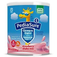 Sữa Bột PediaSure Grow & Gain Shake Mix Powder Hương Strawberry Mỹ Cho Bé Từ 1 Tuổi