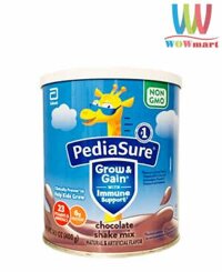Sữa bột Pediasure hươu cao cổ Pediasure Grow & Gain Hương socola 400g