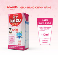 Sữa bột pha sẵn Aiwado Kazu Gain Gold  thùng 48 hộp 110ml  - Số 1 Sữa Mát Tăng Cân - Tăng cân chuẩn, tiêu hoá tốt