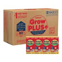 Sữa bột pha sẵn có đường GrowPLUS+ 180 ml (Nutifood, lốc 4 hộp, thùng 12 lốc))