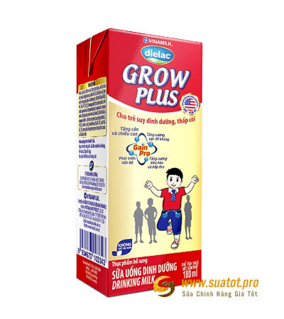 Sữa bột pha sẵn Dielac Grow Plus 180ml - thùng 48 hộp