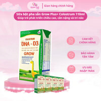 Sữa bột pha sẵn Grow Plus+ Colostrum 110ml giúp trẻ phát triển chiều cao, cân nặng và trí não