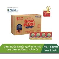 Sữa bột pha sẵn grow plus đỏ hộp 110ml (thùng 48 hộp)