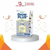 Sữa bột pha sẵn GrowPLUS+ bạc 110ml Nutifood ( Thùng 48 Hộp)