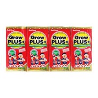 Sữa Bột Pha Sẵn Hương Vani Grow Plus+ NutiFood Lốc 4 Hộp x 180ml