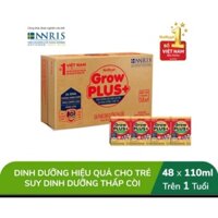 Sữa bột pha sẵn Nuti Grow Plus + Đỏ, hộp 110ml ( 1 thùng 48 hộp)