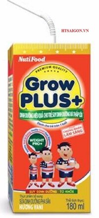 Sữa bột pha sẵn Nuti Grow Plus đỏ 180ml